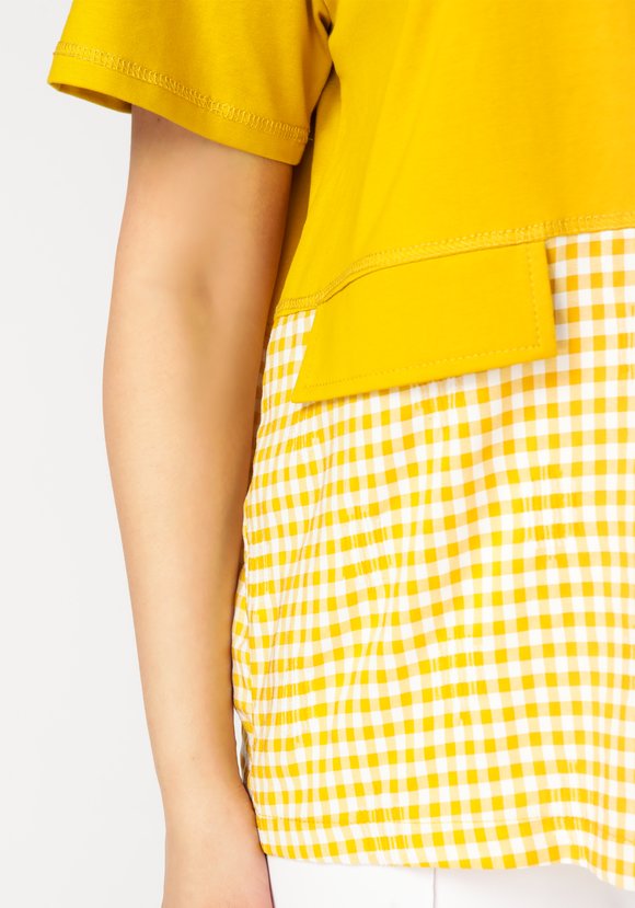 Блуза комбинированная из разных тканей шир.  580, рис. 13