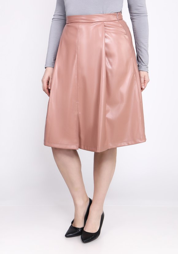 Юбка-трапеция из экокожи шир.  580, рис. 9