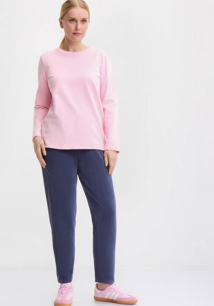 Брюки велюровые прямые на резинке по поясу шир.  750, рис. 37