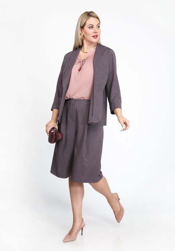 Жакет классический однобортный шир.  580, рис. 34