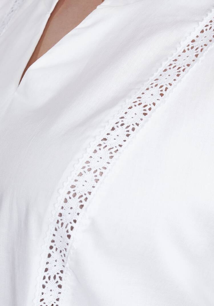 Блуза хлопковая с кружевом шир.  750, рис. 4