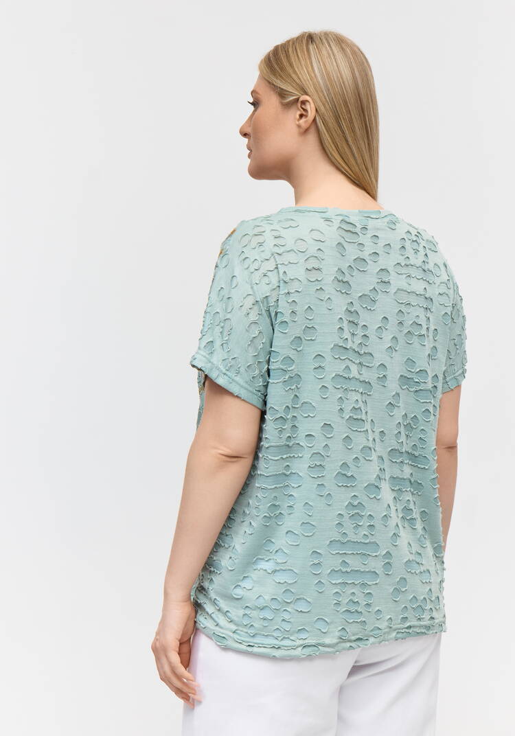 Блуза с принтом и завязками свободного кроя шир.  750, рис. 15