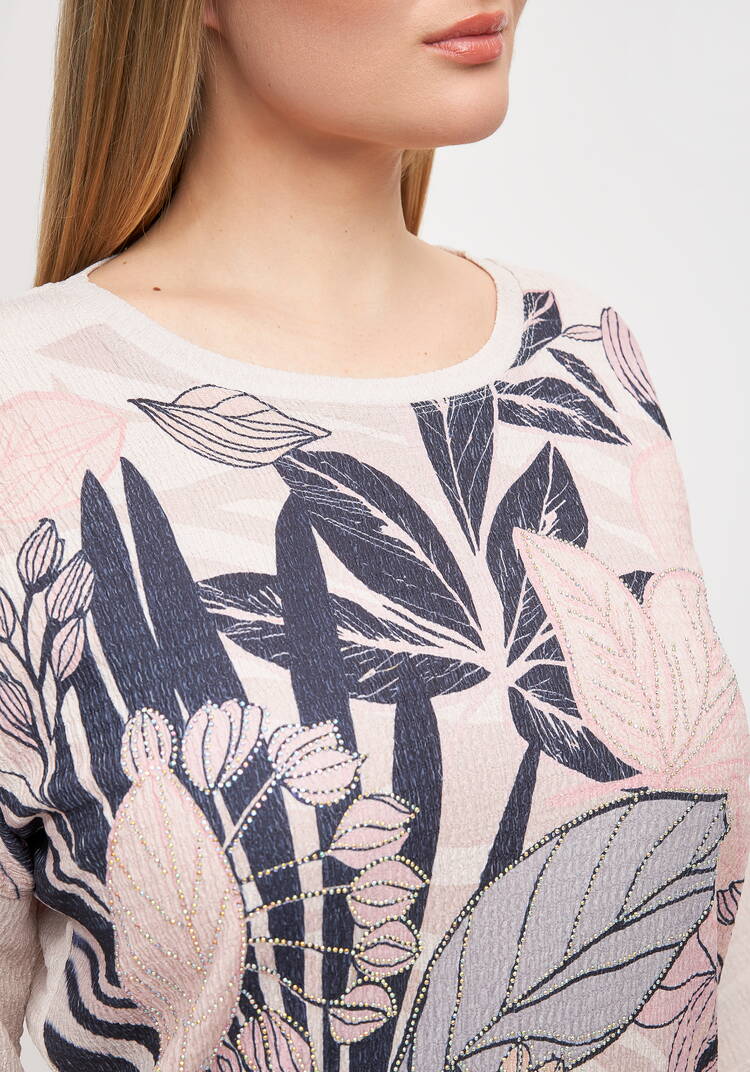 Блуза с цветочным принтом Амелия шир.  750, рис. 23