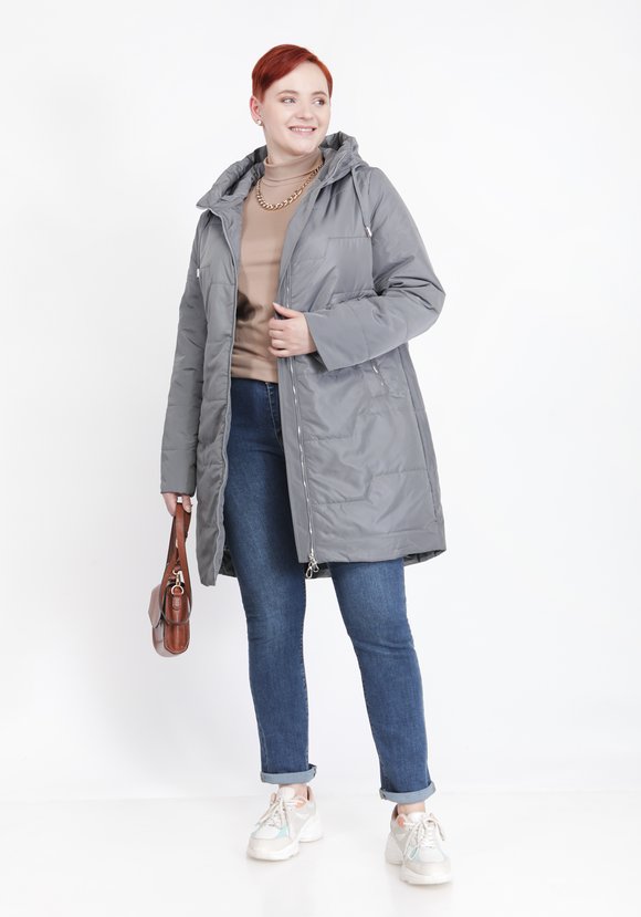 Куртка прямого кроя на молнии с капюшоном шир.  580, рис. 11