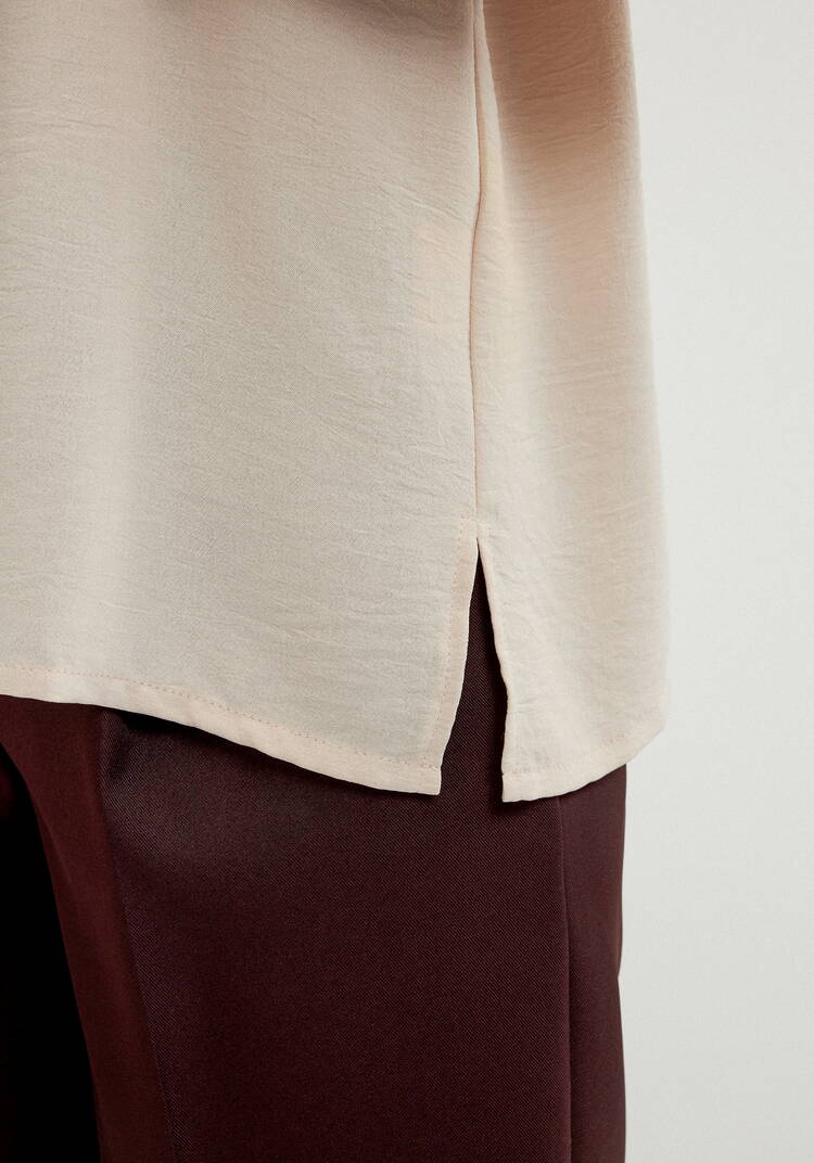 Блуза свободная со спущенным плечом шир.  750, рис. 30