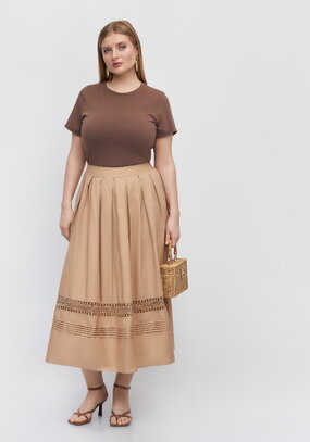 Юбка свободного кроя с кружевом