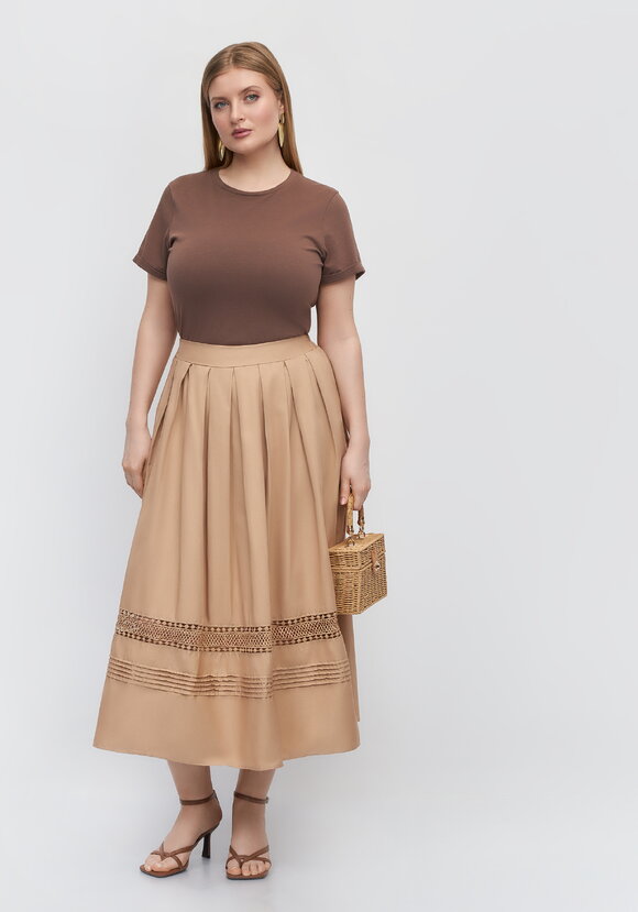 Юбка свободного кроя с кружевом шир.  580, рис. 14