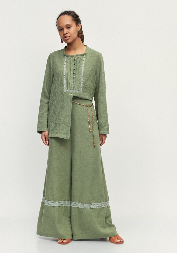 Брюки с вставками кружева Светлана шир.  580, рис. 16