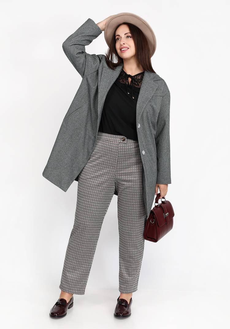 Пальто прямого кроя с английским воротником шир.  750, рис. 7