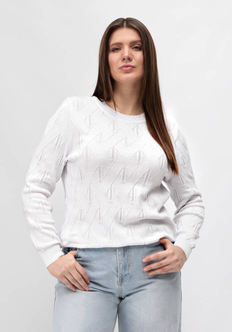 Джемпер ажурный удлиненный шир.  750, рис. 11