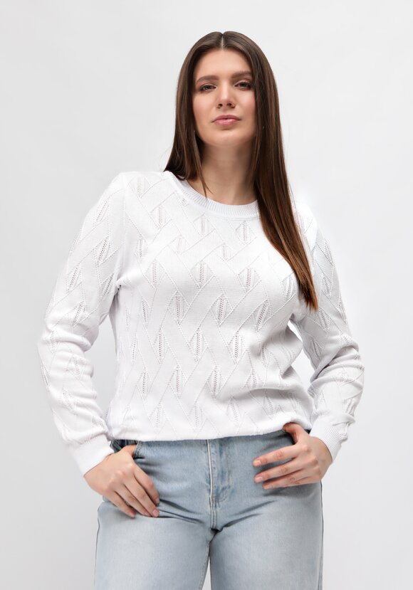 Джемпер ажурный удлиненный шир.  580, рис. 11