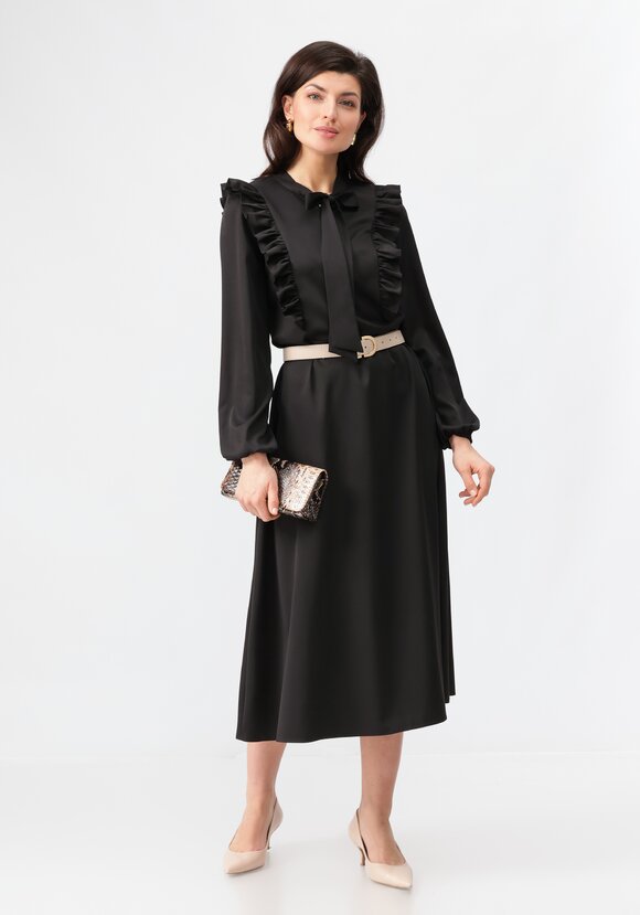 Платье с бантом свободного кроя шир.  580, рис. 20