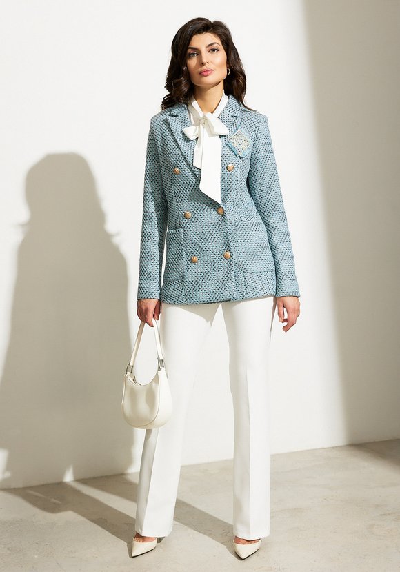 Жакет с клубной вышивкой шир.  580, рис. 11