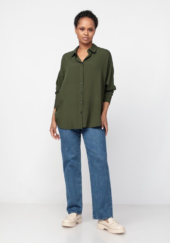 Рубашка свободного кроя с длинным рукавом шир.  580, рис. 11