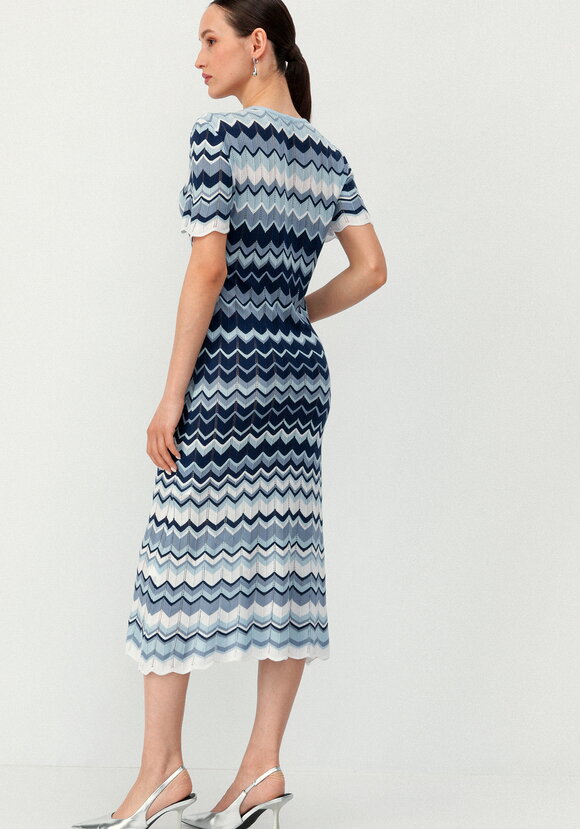 Платье с рисунком морской волны шир.  580, рис. 4