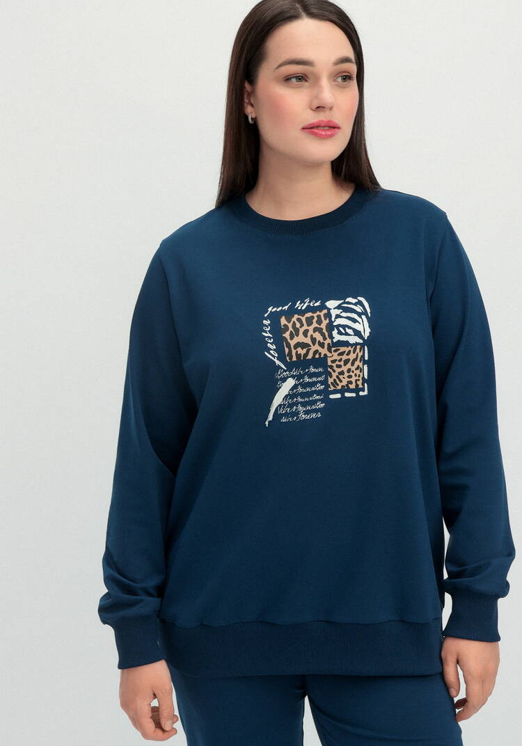 Комплект (брюки и свитшот с принтом) шир.  750, рис. 11