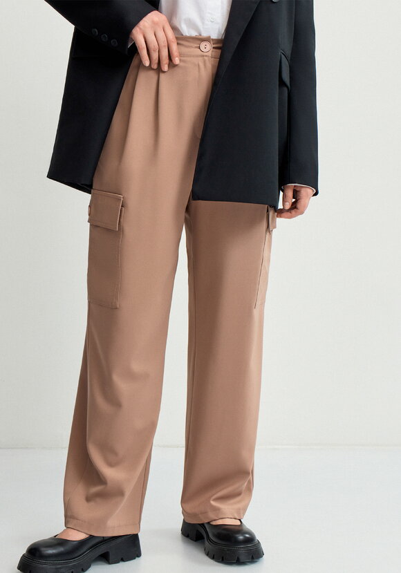 Брюки с боковыми карманами свободного кроя шир.  580, рис. 2