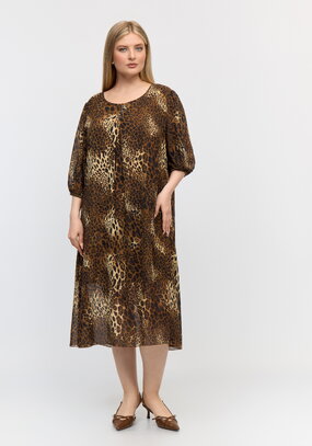 Туника с леопардовым принтом свободного кроя