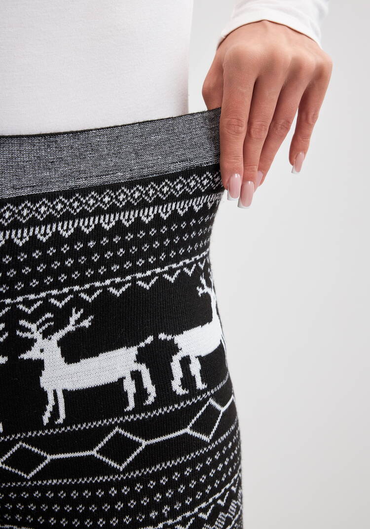 Лосины с принтом утепленные на меху шир.  750, рис. 5