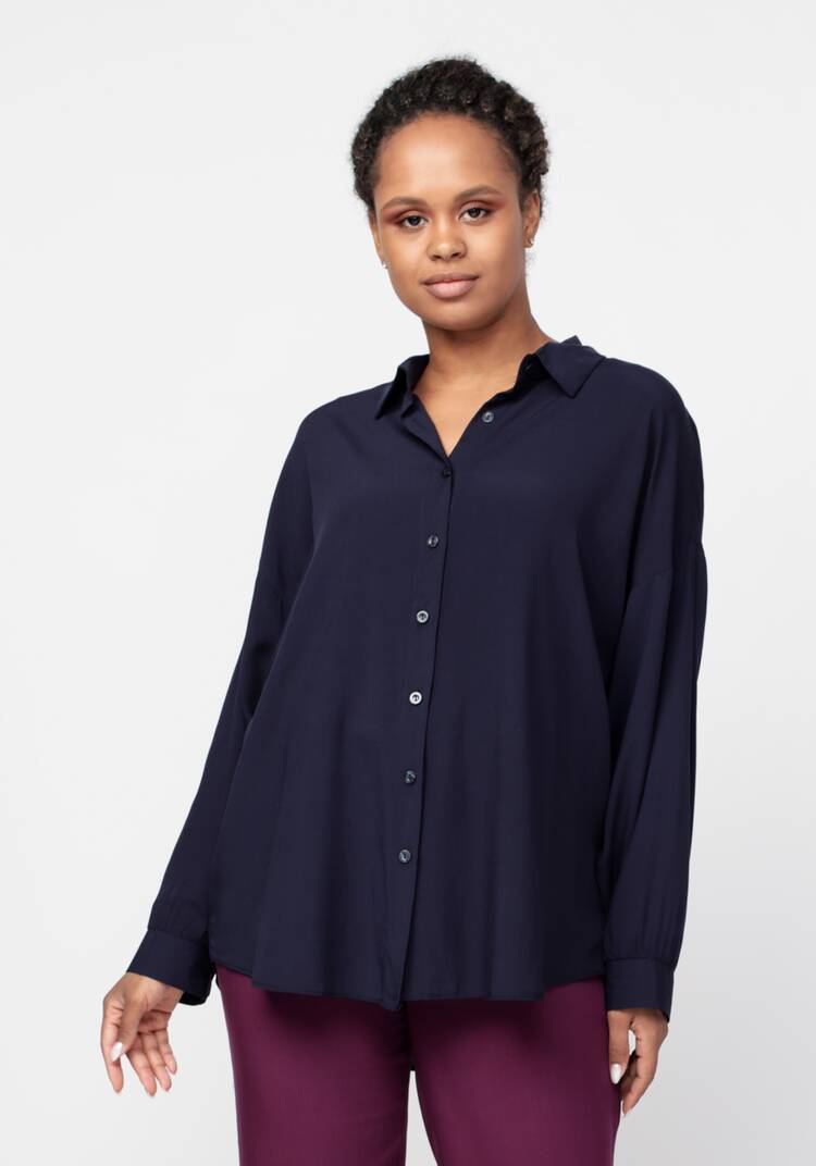 Рубашка свободного кроя с длинным рукавом шир.  750, рис. 15