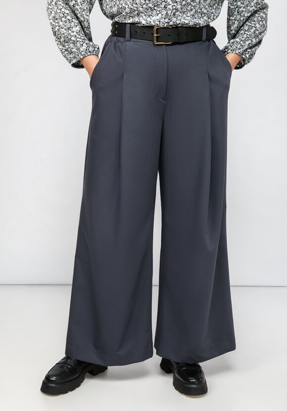 Брюки из костюмной ткани свободного кроя шир.  580, рис. 7