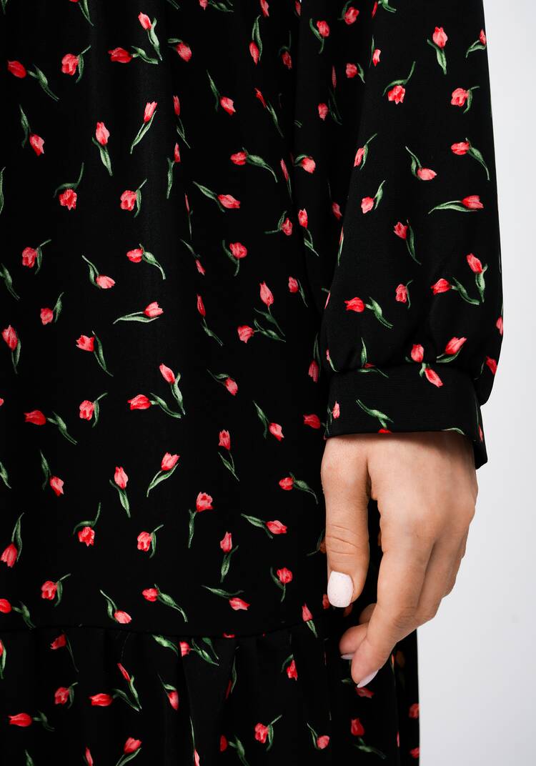 Платье отрезное свободного кроя шир.  750, рис. 6