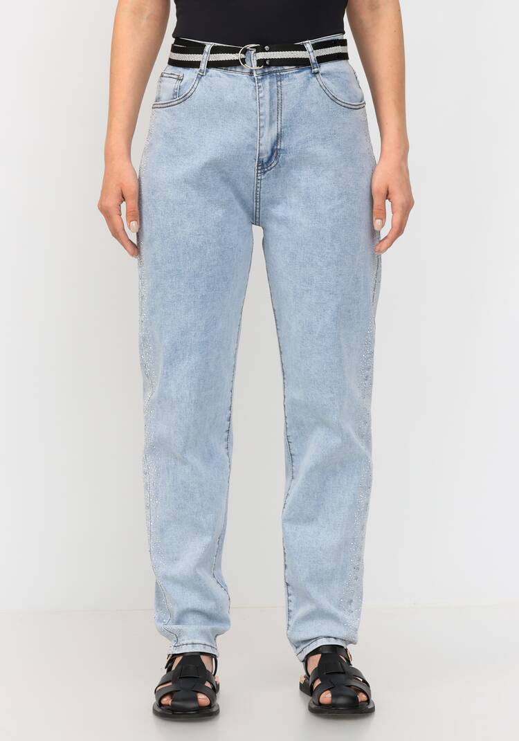 Джинсы со стразами по боковому шву шир.  750, рис. 10