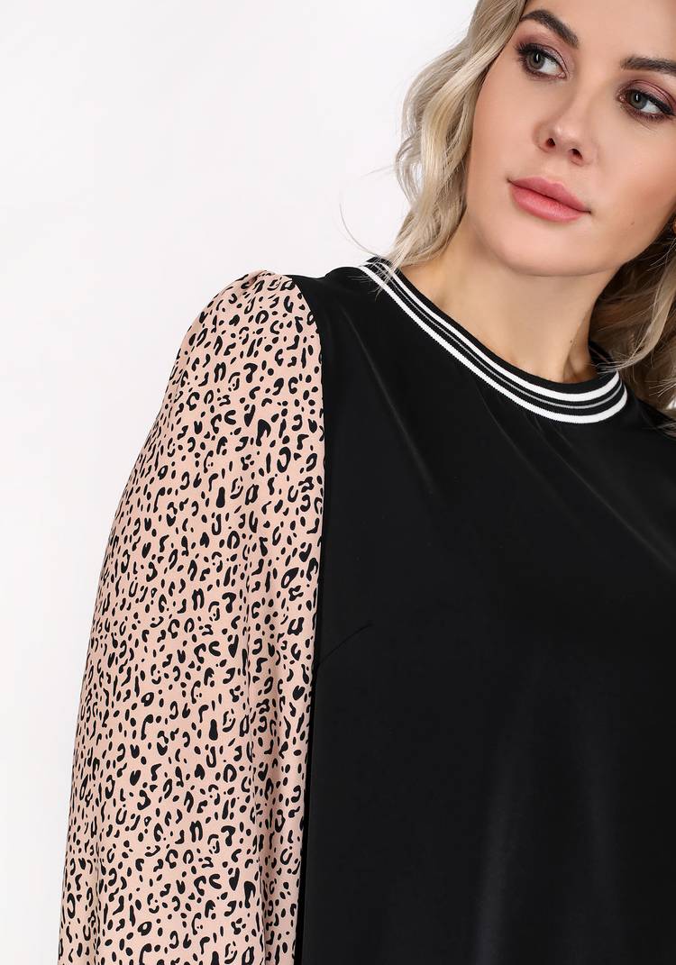 Блуза с контрастным свободным рукавом шир.  750, рис. 9