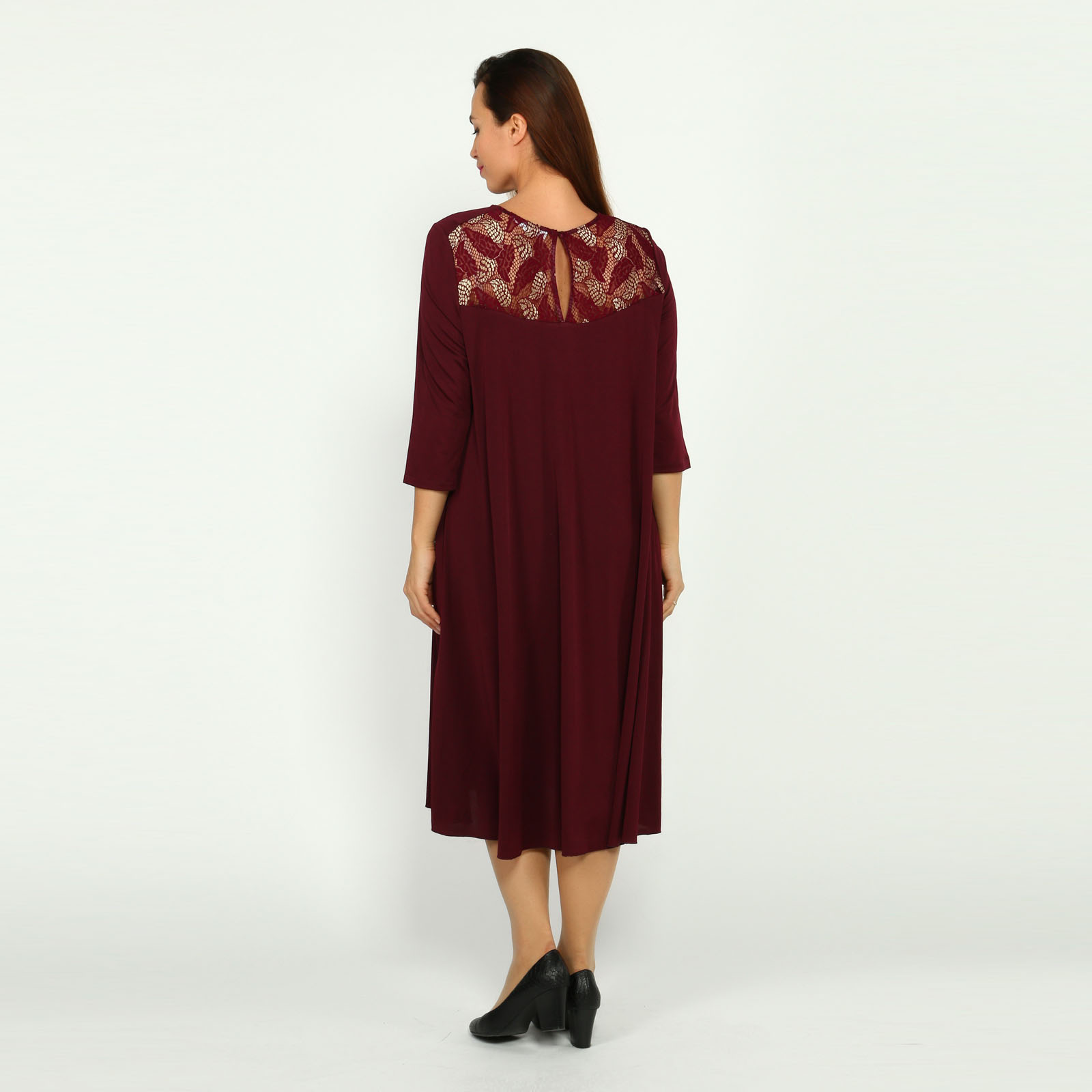 Платье расклешенное с кружевной кокеткой Mio Imperatrice, размер 52 - фото 4