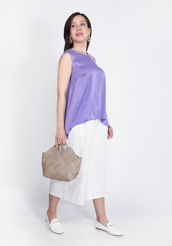 Блуза шелковая А-силуэта шир.  580, рис. 1