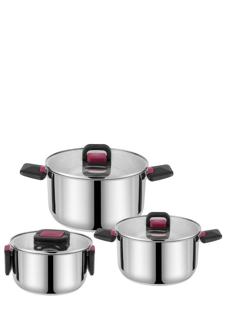 Набор кастрюль со складными ручками, 3 шт. шир.  750, рис. 1