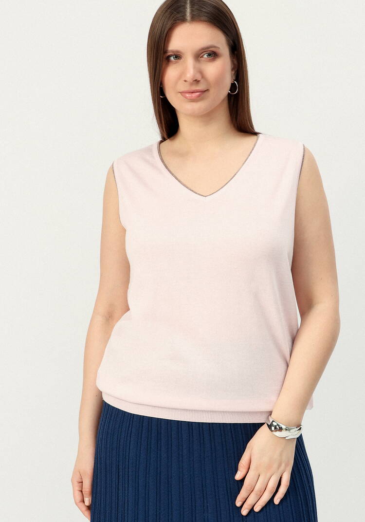 Топ с декором из метанити шир.  750, рис. 17