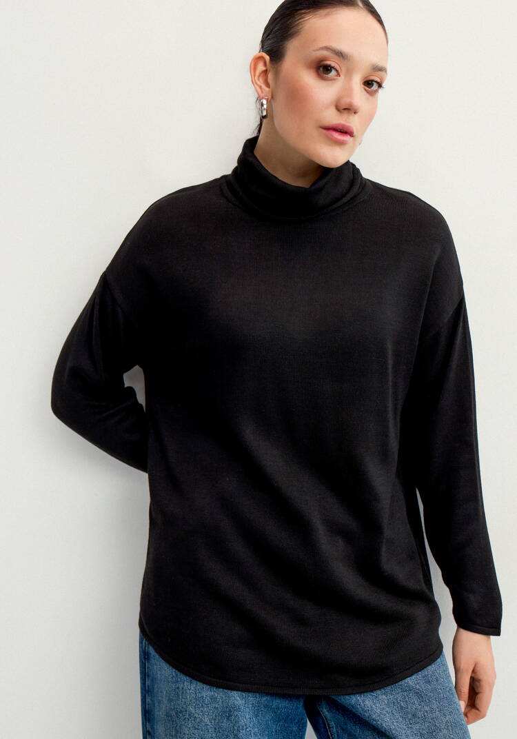 Удлиненная туника с воротником хомут шир.  750, рис. 4