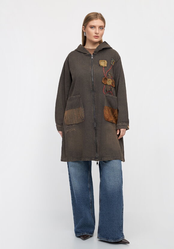 Джинсовая куртка Дыхание леса шир.  580, рис. 12