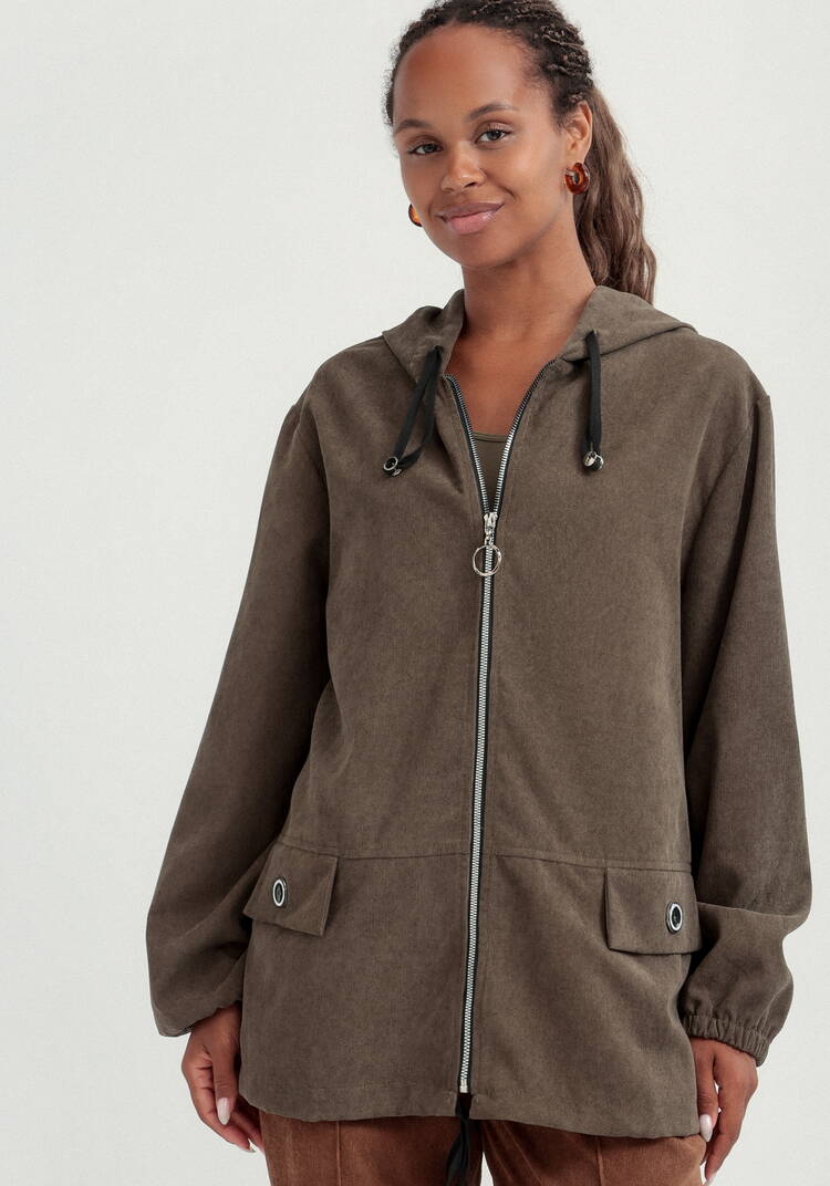 Куртка вельветовая с капюшоном на молнии шир.  750, рис. 20