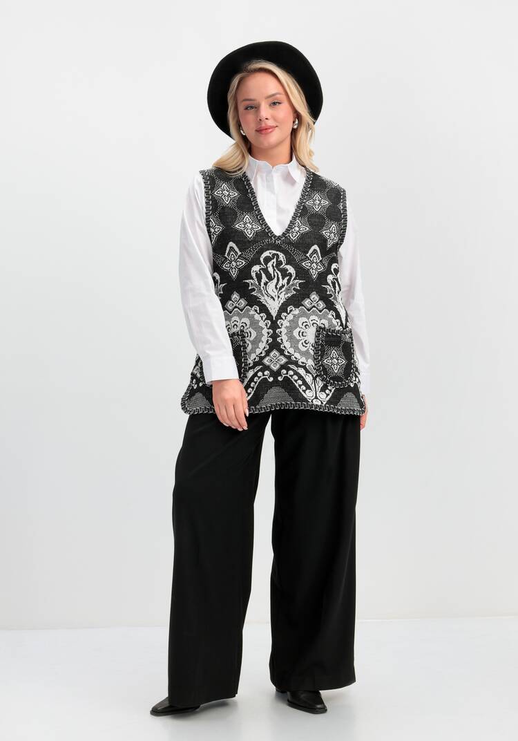 Жилет из шерсти Ласковое тепло шир.  750, рис. 11