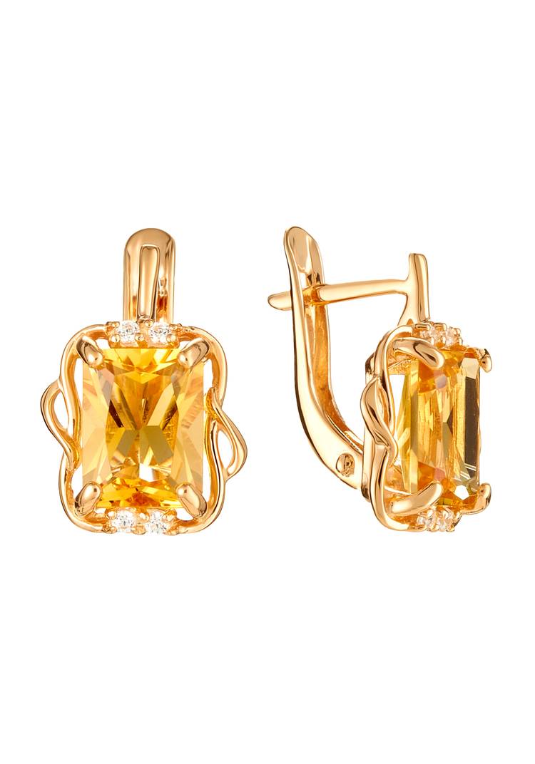 Серьги серебряные Солнечное сияние шир.  750, рис. 2