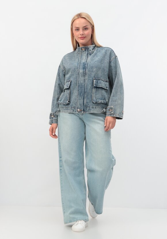 Джинсовая куртка Кейт шир.  580, рис. 7