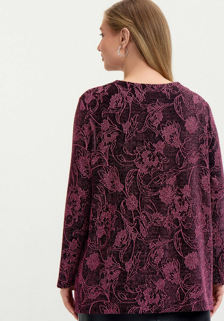 Кардиган с рисунком из люрекса шир.  750, рис. 3