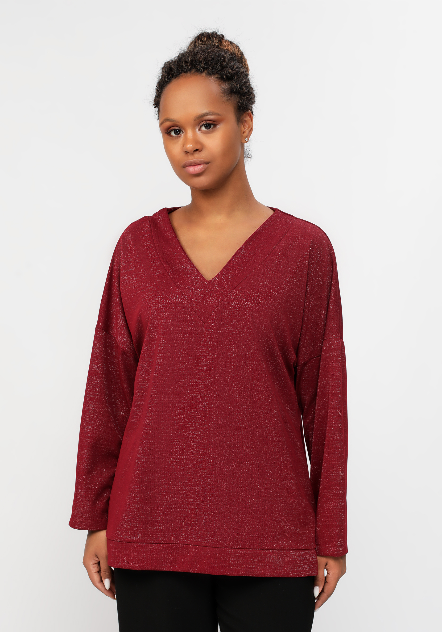 Блуза из блестящей ткани Julia Weber, размер 60, цвет бежевый - фото 9