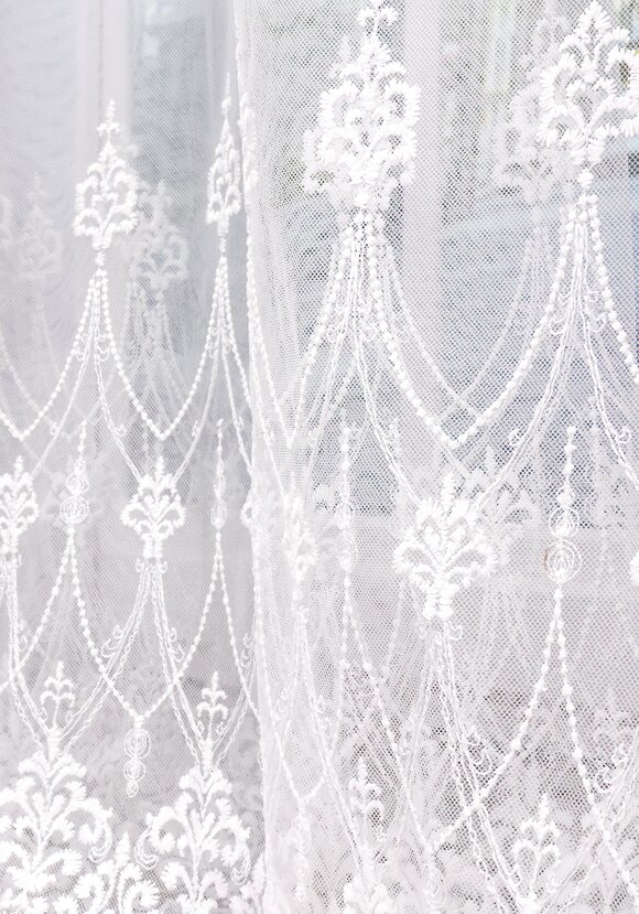Тюль-сетка с вышивкой шир.  580, рис. 7
