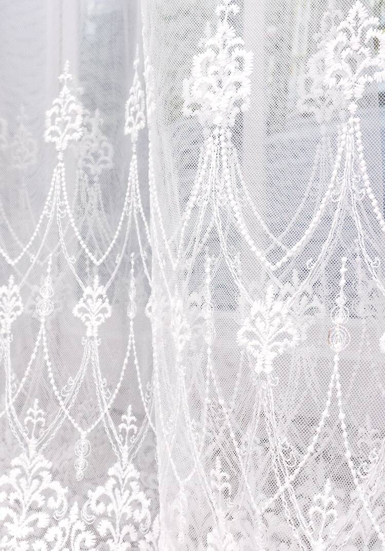 Тюль-сетка с вышивкой шир.  750, рис. 7