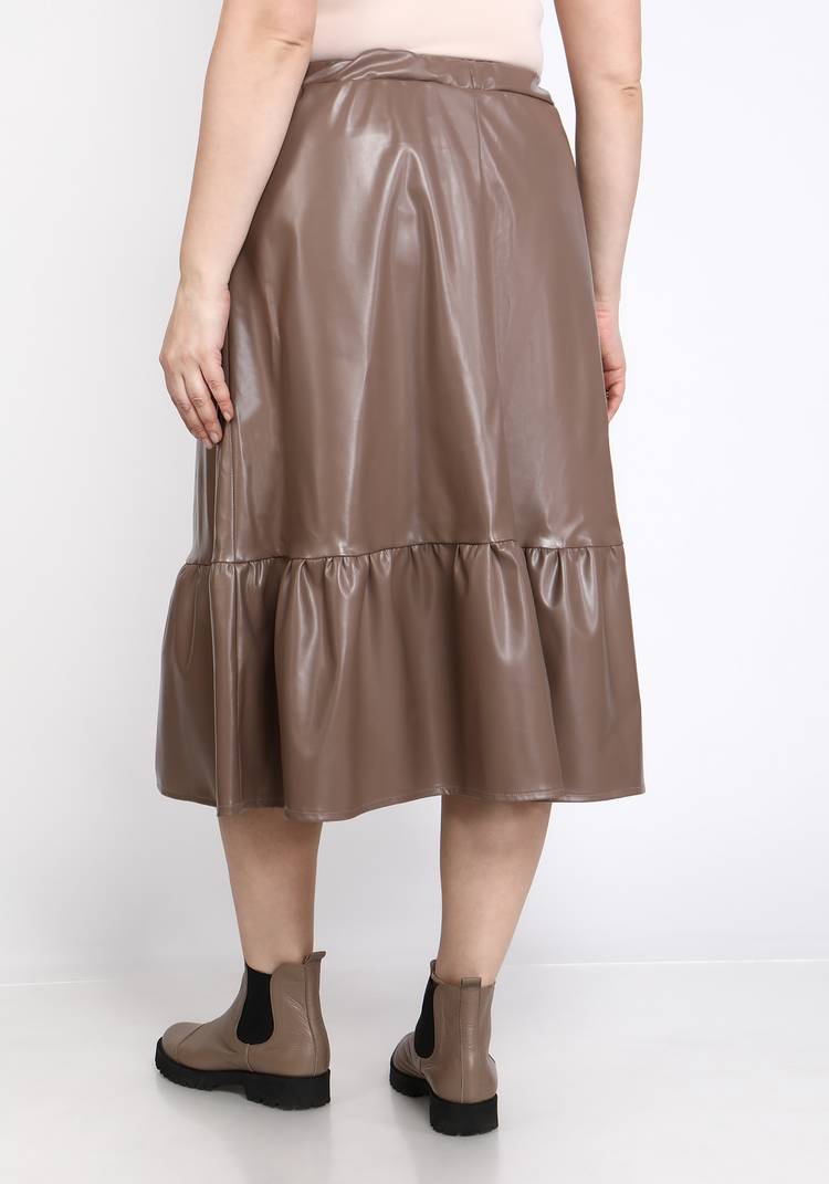 Юбка с воланом из эко-кожи шир.  750, рис. 6