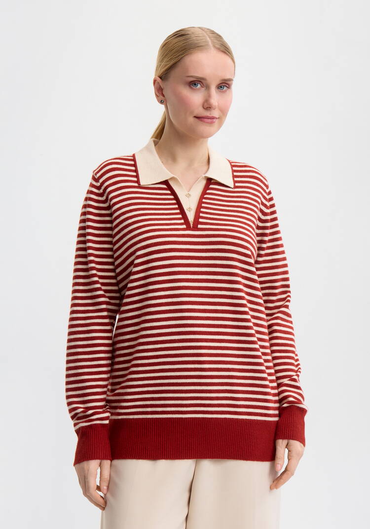 Трикотажный джемпер в полоску шир.  750, рис. 22