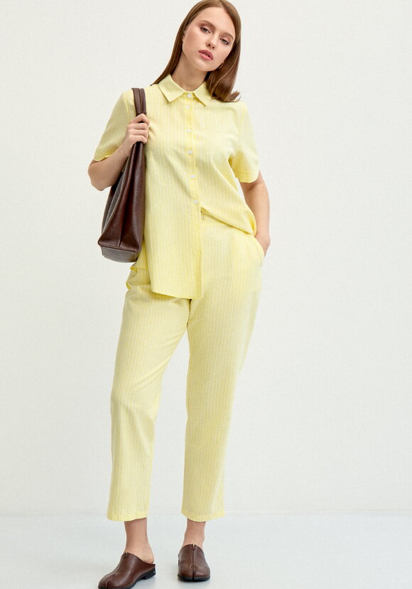 Брюки зауженные в полоску шир.  580, рис. 10