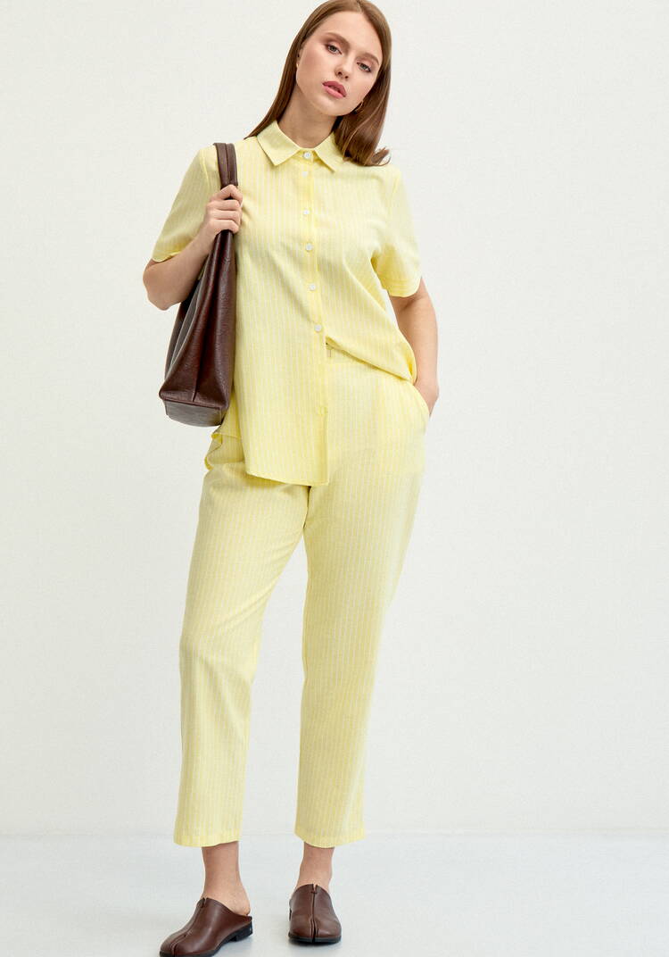 Брюки зауженные в полоску шир.  750, рис. 10