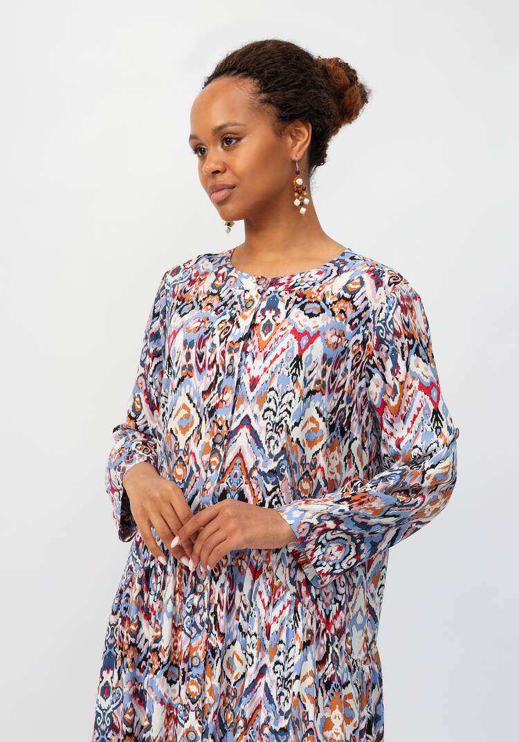 Платье с цветочным принтом свободного кроя шир.  750, рис. 17