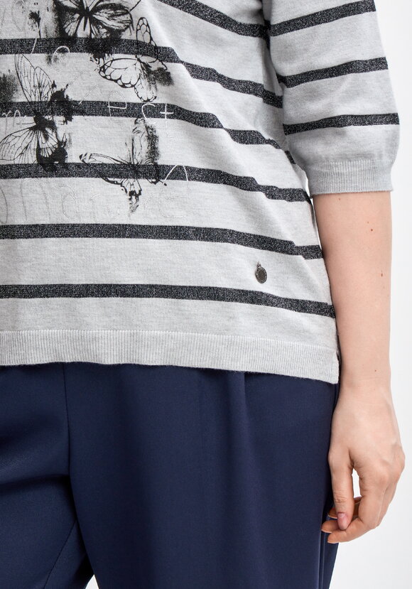 Блуза в полоску с принтом шир.  580, рис. 18