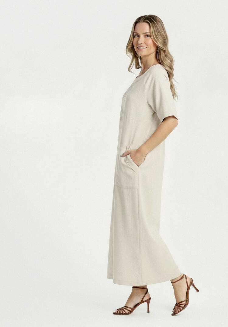 Платье из льна с вышивкой шир.  750, рис. 18