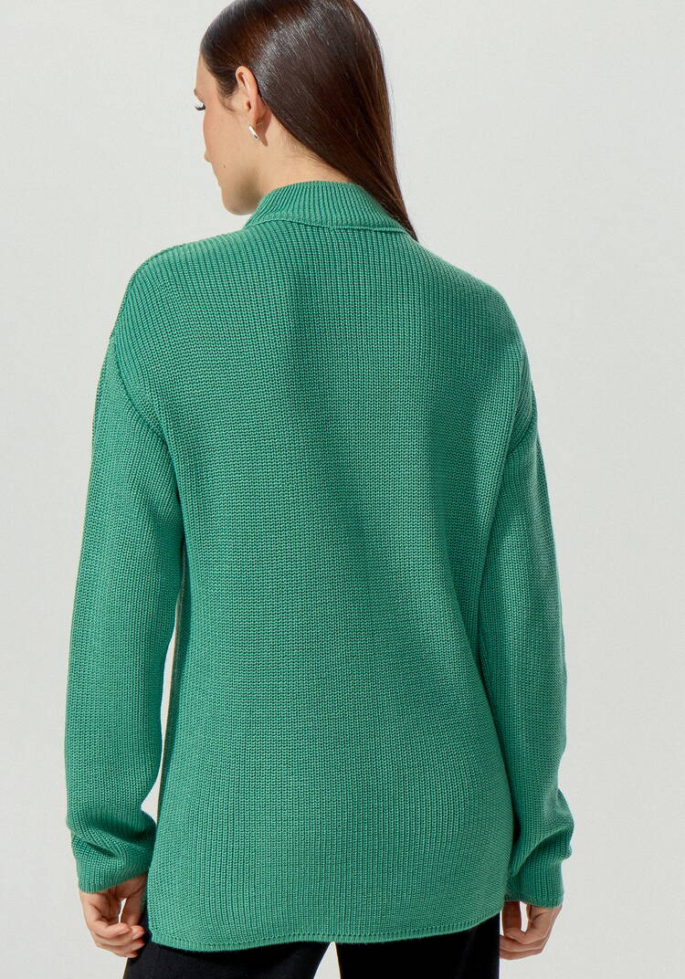 Свитер с высокой горловиной на молнии шир.  750, рис. 3